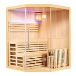 Boreal Sauna - Sauna d'angle finlandais Nordica® Vapeur V34 (3-4 places) - 150 x 150 x H.200