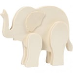 Creativ Djurfigurer - Elefant 12 cm x 16 Plywood
