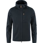 Fjällräven Keb Fleece Hoodie Men herrfleecetröja Dark Navy-555 L - Fri frakt