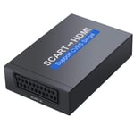 PROZOR SCART to HDMI Converter with Power Adapter Scart Cable SCART to HDMI Adapter 1080P Alloy SCART Input HDMI Output Adapter for Connecting Old DVD to Smart TV