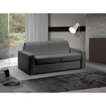 Canapé lit 2-3 places MASTER convertible EXPRESS 120 cm polyuréthane Gris Graphite MATELAS 18 CM INCLUS