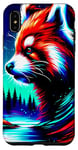 Coque pour iPhone XS Max Coloré Rouge Panda Esprit Animal Cool Illustration Art