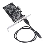 Yunir PCI-E Controller Card, 1-Lane PCI-E PCI Express FireWire 1394a IEEE 1394 Controller Card 2.5Gb/s Full Duplex Channel with Firewire Cable