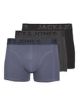 JACK&JONES Men's JACSHADE Solid Trunks 3 Pack NOOS Boxer Shorts, Black, S