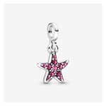 Hot 2020 New 925 Sterling Silver Beads My Pink Flamingo Micro Dangle Charms fit Original Pandora me Bracelet Jewelry Gift Accessories (Color : Pink Starfish)