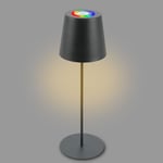 BRILONER - Lampe de table LED sans fil avec touche, lumière colorée RGB+W, hauteur réglable, lampe LED, lampe de camping, lampe de table, lampe à accu, Outdoor, 36x10,5 cm, anthracite