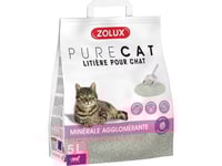 Zolux Zolux Kattströ Purecat Mineralisk Klumpande Doftande Antibakteriell 5 L