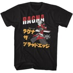 Blazblue - Ragna Cross Tag - Black Front Print Short Sleeve Solid Adult T-Shirt