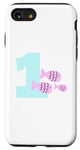 iPhone SE (2020) / 7 / 8 Kids 1st Birthday Pink Fish Blue Summer Party One Year Old Case