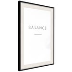 Plakat - Balance - 40 x 60 cm - Sort ramme med passepartout
