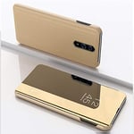 Hülle® Plating Flip Mirror Case for OPPO Reno (Gold)