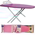 KIDS GIRLS PINK IRONING BOARD W/D IRON TOY PRETEND FUN XMAS GIFT PLAY SET 50 CM