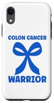 Coque pour iPhone XR Simple blue quote Cancer Awareness Colon Cancer Warrior