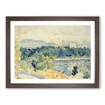 Landscape Vol.4 By Henri Edmond Cross Classic Painting Framed Wall Art Print, Ready to Hang Picture for Living Room Bedroom Home Office Décor, Walnut A3 (46 x 34 cm)
