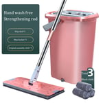 ZJZ Mop And Bucket Set Microfibre Flat Mop Dual Spin 360 Degree With Stainless Steel Handle Innovative Twin Chamber Bucket For Wet Dry Use Mop Bucket Set 2 In 1 With Reusable