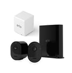 Arlo Pro3 Smart Home Security Camera CCTV system and extra Battery Pack bundle, 2 Camera kit, black