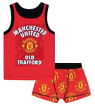 Manchester United Official Football Gift Boys Boxer Shorts & Vest Set