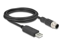 Delock - Usb / Seriell Kabel - Usb (Hane) Till 8-Stifts M12 (Hane) - 1.8 M - Stödjer Rs-232 Seriellt Gränssnitt - Svart