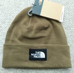 Genuine THE NORTH FACE Military Olive BEANIE Toque Hat Skull Adult UNISEX TNF1