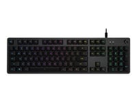 Logitech Gaming G512 - Clavier - backlit - USB - QWERTZ - Allemand - commutateur : GX Brown Tactile - carbone