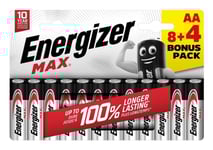 Energizer Max Aa, Engångsbatteri, Aa, Alkalisk, 12 Styck, 10 År, 167 Mm