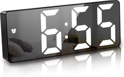 JQGO Alarm Clock Digital Battery Powered, LED Travel Alarm Clocks beside Mains P