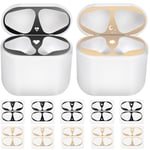 Metal Dust Guard Sticker For Airpods Case Cover Proof B Black