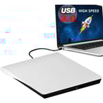 Extern DVD-enhet, USB 3.0 bärbar CD/DVD-RW-enhet/DVD-spelare