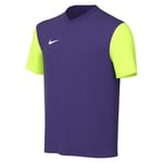 Nike Unisex Kids Jersey Y NK DF Tiempo Prem II JSY SS, Court Purple/Volt/White, DH8389-547, XL