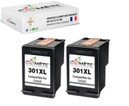 301XL - 2 Cartouches compatibles HP 301 ou HP 301XL Noir