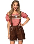 Brun Lederhosen Oktoberfestkostym för Dam