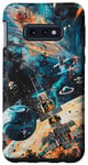 Coque pour Galaxy S10e Cosmic Space ecraft Space Rocket Planets Science-fiction