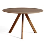 HAY - CPH20 Round Table Ø 120 WB Lacquered Walnut WB Lacquered Walnut Tabletop - Matbord