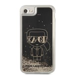 Karl Lagerfeld iPhone 7/8/SE Kuori Liquid Glitter Gatsby Musta