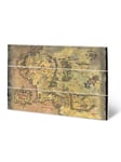 Lord of the Rings Wooden Wall Art Middle Earth Map 29.5x20x1.2cm