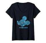 Womens Walt Disney World 50th Anniversary Mickey Head V-Neck T-Shirt