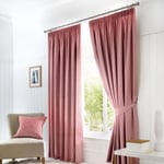Fusion Dijon Blackout Thermal Lined Curtains - Blush Pink Width 168Cm X Drop 229Cm