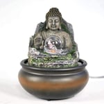 JYKFJ Zen Water Fountain With LED Rolling Ball,Feng Shui Table Waterfall,Indoor Relaxation Fountain For Home Office Decoration-Buddha statue 8.3inch