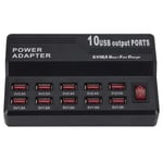 UK Plug 12A 12 Port Speed Smart USB Cable Charger HUB Multi USB Charging Station Charging Adapter kexinda