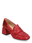 Loafer Shoes Heels Heeled Loafers Red ANGULUS