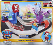 Paw Patrol The Movie Total City Rescue Set & Marshall Vehicle True Metal New Toy