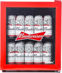 Husky - Budweiser Drinks Cooler, Glass Door, Countertop Size, Red