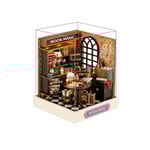 Dockhus Miniatyr med Möbler, DIY Trä Hantverk Magics Dockhus Mini Handgjord Kit med Dammskydd och Musik Rörelse, 1:24 Skala Kreativ