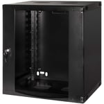 19" Väggskåp/serverskåp U12 540 x 450 x 595 mm Omonterat Svart
