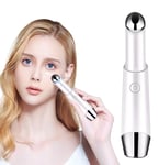 Ultrasonic Eye Massager, Electric Heated Anti-aging Galvanic Eye Massage for Dark Circles Eye Bags Wrinkle Remover, Iontophoresis Facial Eyes Lift Device, Portable USB Eye Roller Beauty Care Tool