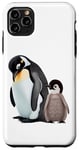 Coque pour iPhone 11 Pro Max conception drôle de taille de pingouin pour les petites