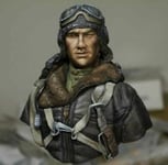 1/10 BUST Resin Figure Model Kit War Pilot Soldier WW2 Air Force Unpainted