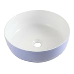 Alterna - Vasque Ronde à Poser Céramique Daily o Color Extérieur Bleu Lilas - 6505274