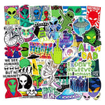 50 PCS/Set Alien UFO Stickers Fun Strange Decals For Luggage Laptop Fridge Notebook Skateboard Toy Outer Space Stickers