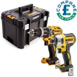 Dewalt DCF887 18V BL 3 Speed Impact Driver With Combi Dril & DWST1-71195 Case